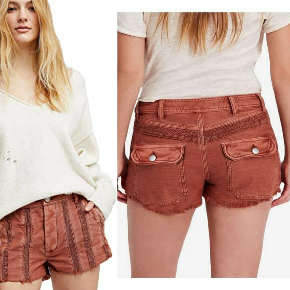 NWT - Free People Great Expectations Lace Trim Shorts